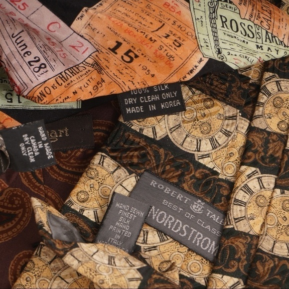 Lot of Three Silk Ties, Paul Stuart, Nicole Miller and‎ Robert Talbott​ - Picture 5 of 5